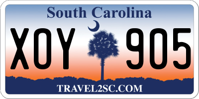 SC license plate XOY905