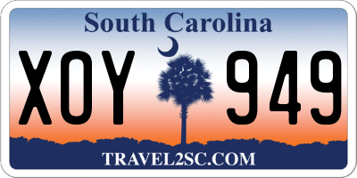 SC license plate XOY949