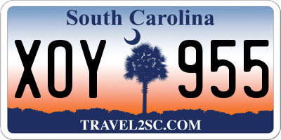 SC license plate XOY955