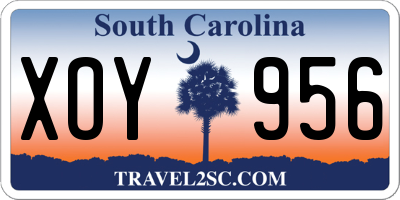 SC license plate XOY956