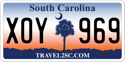 SC license plate XOY969