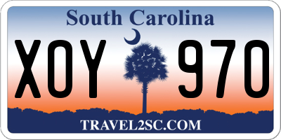 SC license plate XOY970