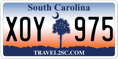 SC license plate XOY975
