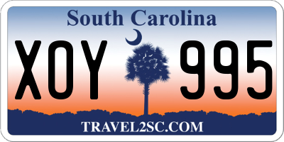 SC license plate XOY995