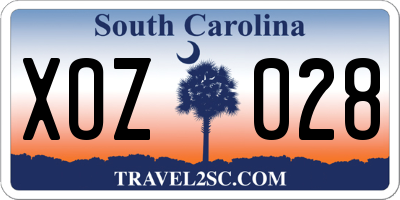 SC license plate XOZ028