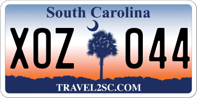 SC license plate XOZ044