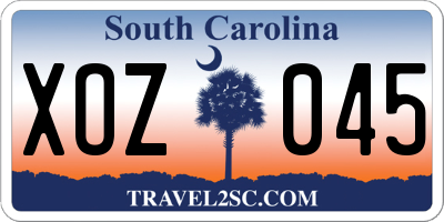 SC license plate XOZ045