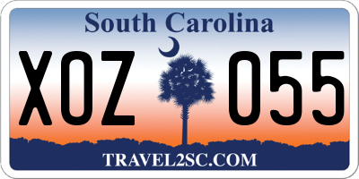 SC license plate XOZ055