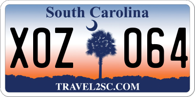 SC license plate XOZ064