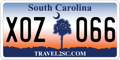SC license plate XOZ066