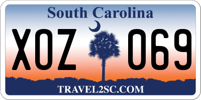 SC license plate XOZ069
