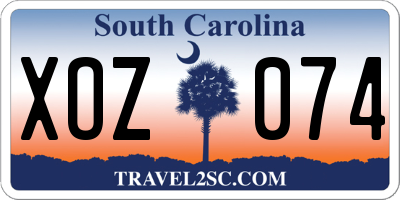 SC license plate XOZ074