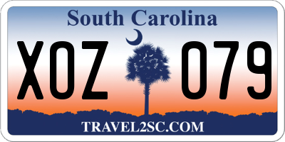 SC license plate XOZ079