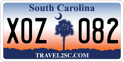 SC license plate XOZ082