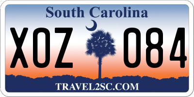 SC license plate XOZ084