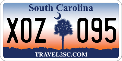 SC license plate XOZ095