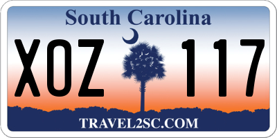 SC license plate XOZ117
