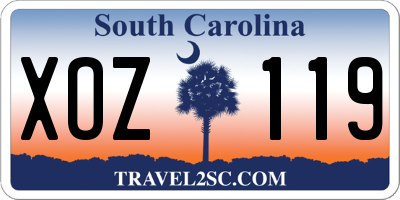 SC license plate XOZ119