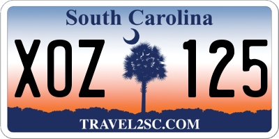 SC license plate XOZ125