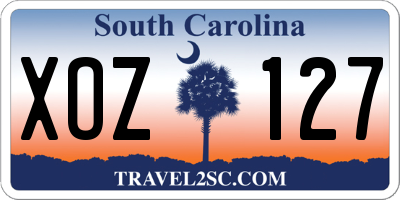 SC license plate XOZ127
