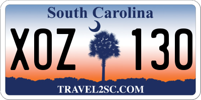 SC license plate XOZ130