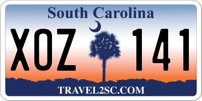 SC license plate XOZ141