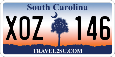 SC license plate XOZ146