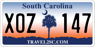 SC license plate XOZ147