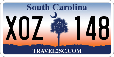 SC license plate XOZ148