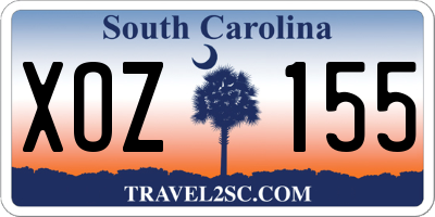 SC license plate XOZ155