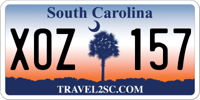 SC license plate XOZ157
