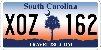 SC license plate XOZ162