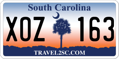 SC license plate XOZ163