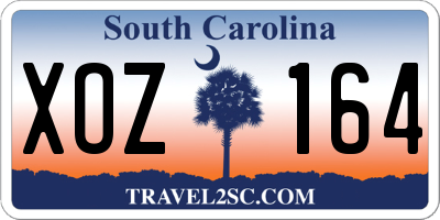 SC license plate XOZ164