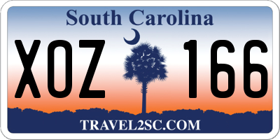 SC license plate XOZ166