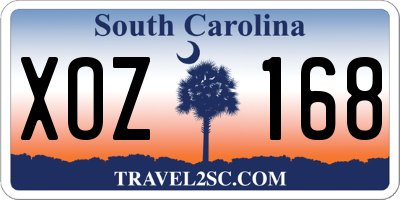 SC license plate XOZ168