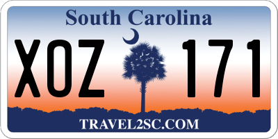 SC license plate XOZ171