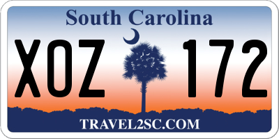 SC license plate XOZ172