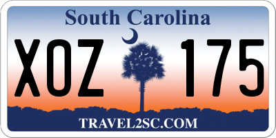 SC license plate XOZ175
