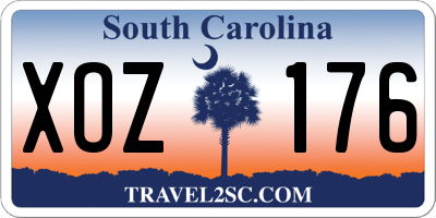 SC license plate XOZ176