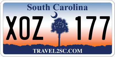 SC license plate XOZ177