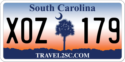 SC license plate XOZ179