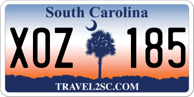 SC license plate XOZ185