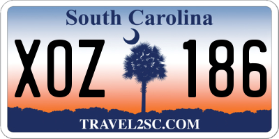 SC license plate XOZ186