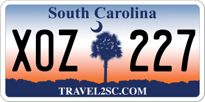 SC license plate XOZ227