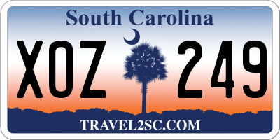 SC license plate XOZ249
