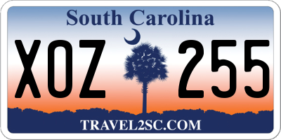 SC license plate XOZ255