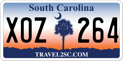 SC license plate XOZ264