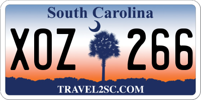 SC license plate XOZ266