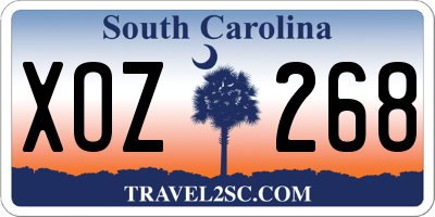 SC license plate XOZ268